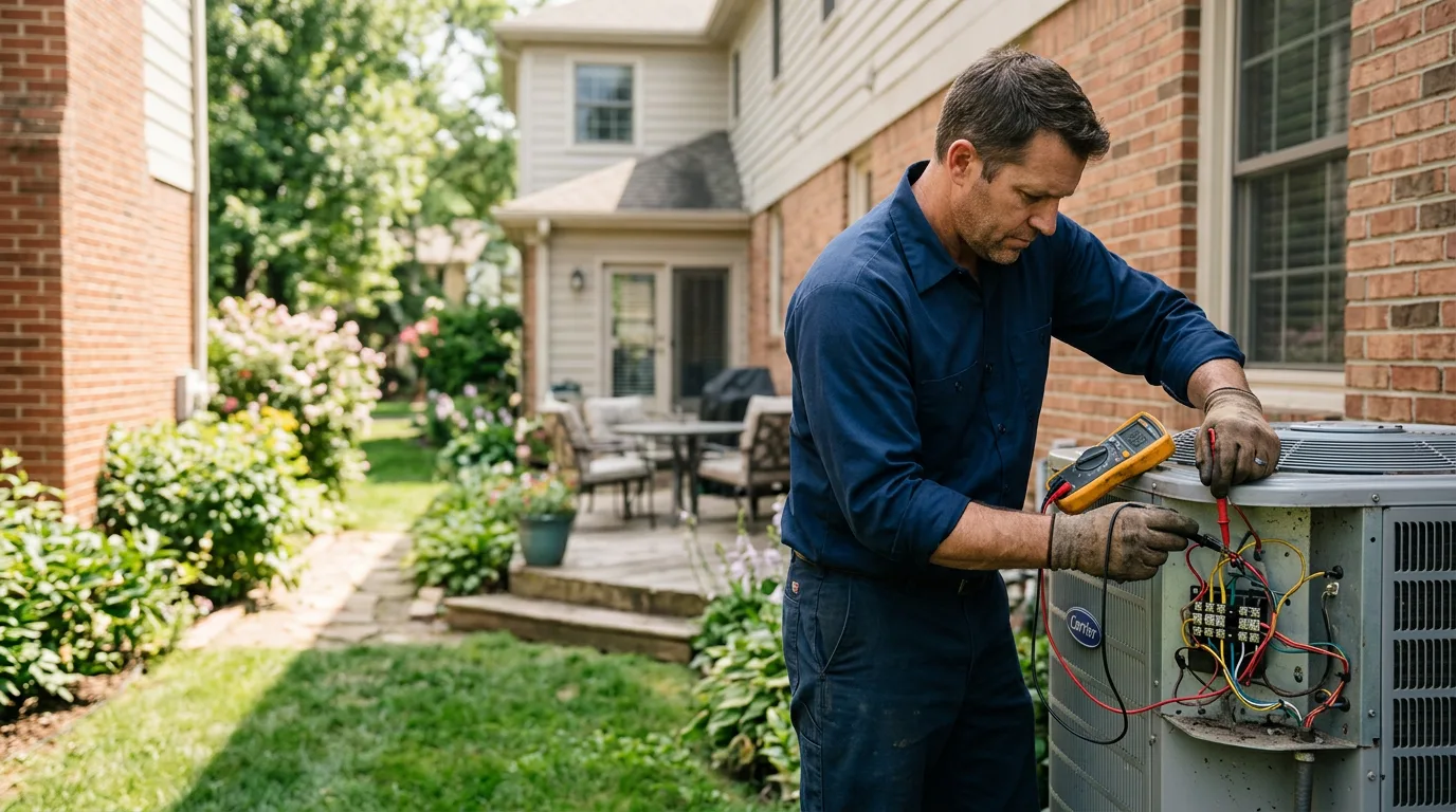HVAC technician working near Squire, WV